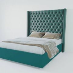 Кровать Версаль ЛЮКС с ПМ 1200 (велюр бирюзовый) в Елабуге - elabuga.mebel24.online | фото