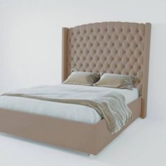 Кровать Версаль ЛЮКС с ПМ 1400 (велюр темно-серый) в Елабуге - elabuga.mebel24.online | фото