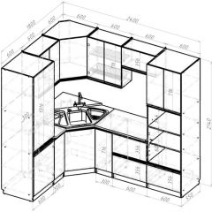 Кухонный гарнитур Адажио оптима 1800х2400 мм в Елабуге - elabuga.mebel24.online | фото 2