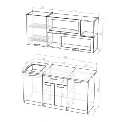 Кухонный гарнитур Лоретта стандарт 1600 мм в Елабуге - elabuga.mebel24.online | фото 2