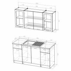 Кухонный гарнитур Сабрина стандарт 1600 в Елабуге - elabuga.mebel24.online | фото 3