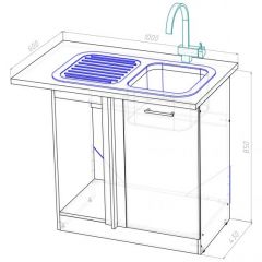 Кухонный гарнитур Симфония мега прайм 1500х2700 мм в Елабуге - elabuga.mebel24.online | фото 22