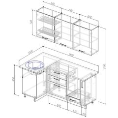 Кухонный гарнитур угловой Пайн 1000х1800 (Стол. 26мм) в Елабуге - elabuga.mebel24.online | фото 2