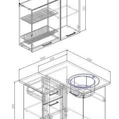 Кухонный гарнитур угловой Вегас 1000*1000 (Стол. 26мм) в Елабуге - elabuga.mebel24.online | фото 2