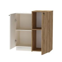 Квадро К-2 Комод 2дв. (ЛДСП миндаль-дуб крафт золотой) в Елабуге - elabuga.mebel24.online | фото 2
