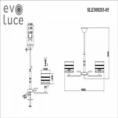 Люстра на штанге EVOLUCE Almese SLE300203-05 в Елабуге - elabuga.mebel24.online | фото 5