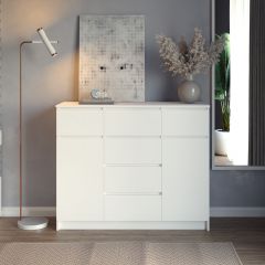 МОРИ МК 1200.4 Комод (белый) в Елабуге - elabuga.mebel24.online | фото 3