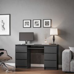 МОРИ МС-2 Стол 6 ящиков (графит) в Елабуге - elabuga.mebel24.online | фото