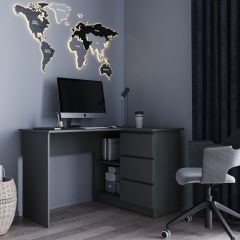 МОРИ МС-16 Стол угловой УНИ (графит) в Елабуге - elabuga.mebel24.online | фото