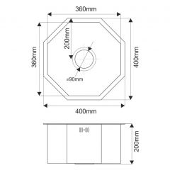 Мойка D400BR Octavia MELANA Profline 1,2/200 БРОНЗА врезная фигурная D400BR в Елабуге - elabuga.mebel24.online | фото 3