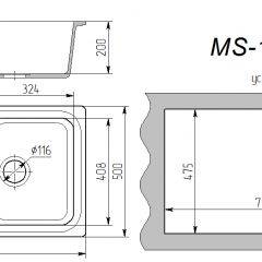 Мойка кухонная MS-12 (780х495) в Елабуге - elabuga.mebel24.online | фото 3