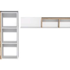 Навесные модули Эльза (Дуб Крафт Золотой/Белый) в Елабуге - elabuga.mebel24.online | фото 2