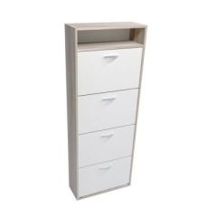 Обувница ПО-2 "Приветливая", мод.2 (Дуб сонома/Белый) в Елабуге - elabuga.mebel24.online | фото