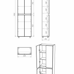 Пенал напольный 60 Норма без ящика АЙСБЕРГ (DA1625P) в Елабуге - elabuga.mebel24.online | фото 10