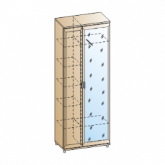 Прихожая Мелисса композиция 1 (Гикори Джексон светлый) в Елабуге - elabuga.mebel24.online | фото 2