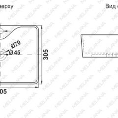 Раковина MELANA MLN-7291X в Елабуге - elabuga.mebel24.online | фото 2