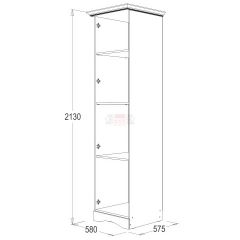 Шкаф 1-но дверный для белья Ольга 1Н в Елабуге - elabuga.mebel24.online | фото 2