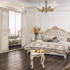 Шкаф 4-х створчатый (1+2+1) с Зеркалом "Патрисия" (крем) в Елабуге - elabuga.mebel24.online | фото 3