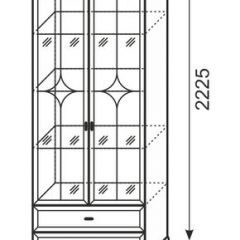 Шкаф для посуды 2-х дверный Венеция 16 бодега в Елабуге - elabuga.mebel24.online | фото 3