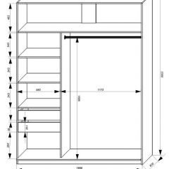 Шкаф-купе 1800 серии SOFT D1+D3+B2+PL1 (2 ящика+1штанга) профиль «Графит» в Елабуге - elabuga.mebel24.online | фото 3