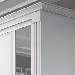 Шкаф-купе 2450 серии NEW CLASSIC K6Z+K1+K6+B22+PL2 (по 2 ящика лев/прав+1 штанга+1 полка) профиль «Капучино» в Елабуге - elabuga.mebel24.online | фото 4