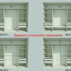 Шкаф-купе 2450 серии NEW CLASSIC K6Z+K1+K6+B22+PL2 (по 2 ящика лев/прав+1 штанга+1 полка) профиль «Капучино» в Елабуге - elabuga.mebel24.online | фото 6