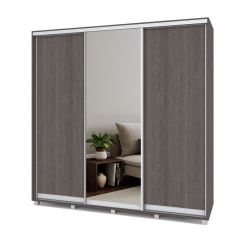 МАРТИН Шкаф-купе с зеркалом Анкор темный (2200*450) М422 в Елабуге - elabuga.mebel24.online | фото
