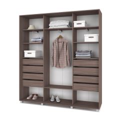МАРТИН Шкаф-купе с зеркалом Шимо темный (2200*450) М422 в Елабуге - elabuga.mebel24.online | фото 4