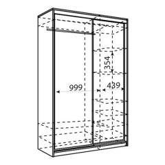 Шкаф-купе Рене 1500 вариант 7 (Тройной ЛДСП/Тройной ЛДСП) в Елабуге - elabuga.mebel24.online | фото 2