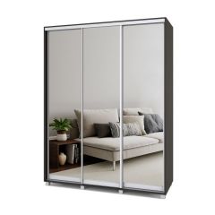 РОЛАНД Шкаф-купе с зеркалами Венге (450*1700) Р473 в Елабуге - elabuga.mebel24.online | фото
