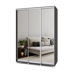 РОЛАНД Шкаф-купе с зеркалами Венге (600*1600) Р663 в Елабуге - elabuga.mebel24.online | фото
