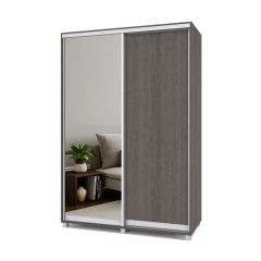 РОЛАНД Шкаф-купе с зеркалом Анкор темный (450*1500) Р452 в Елабуге - elabuga.mebel24.online | фото 2