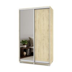 РОЛАНД Шкаф-купе с зеркалом Ирландский дуб (450*1300) Р432 в Елабуге - elabuga.mebel24.online | фото 2