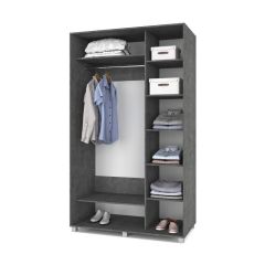 РОЛАНД Шкаф-купе с зеркалом Камень темный (600*1400) Р642 в Елабуге - elabuga.mebel24.online | фото 2