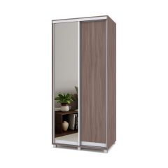 РОЛАНД Шкаф-купе с зеркалом Шимо темный (450*1000) Р402 в Елабуге - elabuga.mebel24.online | фото 2
