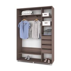 РОЛАНД Шкаф-купе с зеркалом Шимо темный (450*1000) Р402 в Елабуге - elabuga.mebel24.online | фото 5