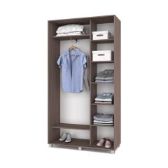 РОЛАНД Шкаф-купе с зеркалом Шимо темный (450*1200) Р422 в Елабуге - elabuga.mebel24.online | фото 3