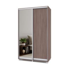 РОЛАНД Шкаф-купе с зеркалом Шимо темный (450*1300) Р432 в Елабуге - elabuga.mebel24.online | фото 2