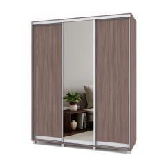 РОЛАНД Шкаф-купе с зеркалом Шимо темный (450*1800) Р482 в Елабуге - elabuga.mebel24.online | фото