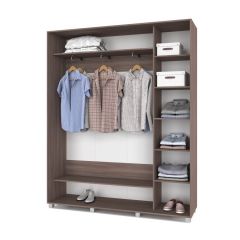 РОЛАНД Шкаф-купе с зеркалом Шимо темный (450*1800) Р482 в Елабуге - elabuga.mebel24.online | фото 2