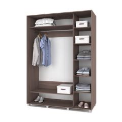 РОЛАНД Шкаф-купе с зеркалом Шимо темный (600*1700) Р672 в Елабуге - elabuga.mebel24.online | фото 2