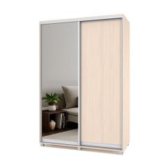 РОЛАНД Шкаф-купе зеркалом Млечный дуб (600*1500) Р652 в Елабуге - elabuga.mebel24.online | фото