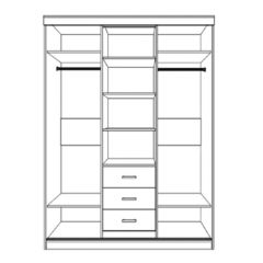 Шкаф-купе комби Юнона (1600) в Елабуге - elabuga.mebel24.online | фото 2