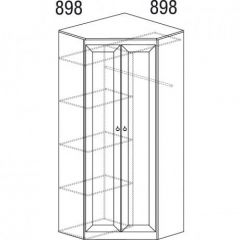 Шкаф угловой №606 "Инна" (угол 898*898) Денвер светлый в Елабуге - elabuga.mebel24.online | фото