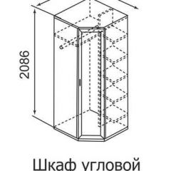 Шкаф угловой для одежды Ника-Люкс 30 с зеркалами в Елабуге - elabuga.mebel24.online | фото 3