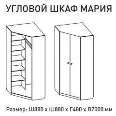 Шкаф угловой Мария 880*880 (ЛДСП 1 кат.) в Елабуге - elabuga.mebel24.online | фото 2