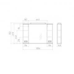 Шкаф-зеркало Cube 100 Эл. Домино (DC5013HZ) в Елабуге - elabuga.mebel24.online | фото 2