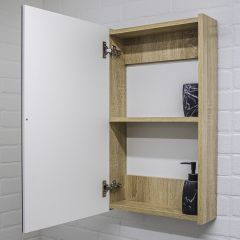 Шкаф-зеркало Мечта 50 Дуб сонома АЙСБЕРГ (DM2318HZ) в Елабуге - elabuga.mebel24.online | фото 4