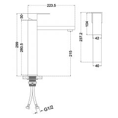 Смеситель д/ум MELANA-F610202 Cubo нерж.сталь, однорычажный, сатин, литой излив в Елабуге - elabuga.mebel24.online | фото 3