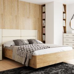 Спальня Livorno Модульная (Софт Панакота/Дуб Бунратти) в Елабуге - elabuga.mebel24.online | фото 3